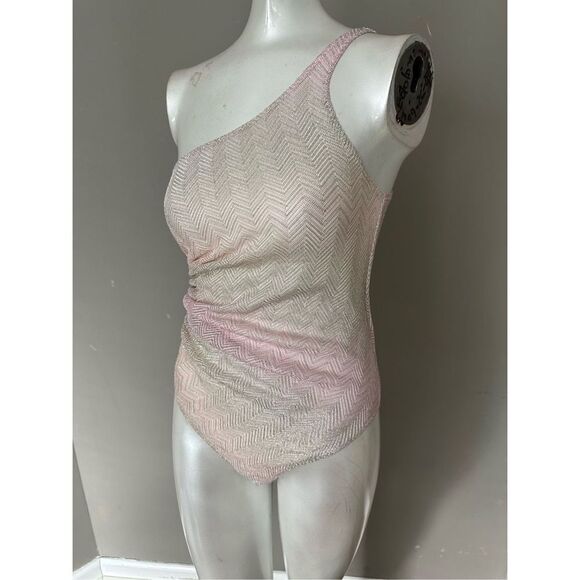 MISSONI Zigzag Knit One-Shoulder Swimsuit - Picture 7 of 11